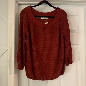 NWT Rust Red Knit Sweater
